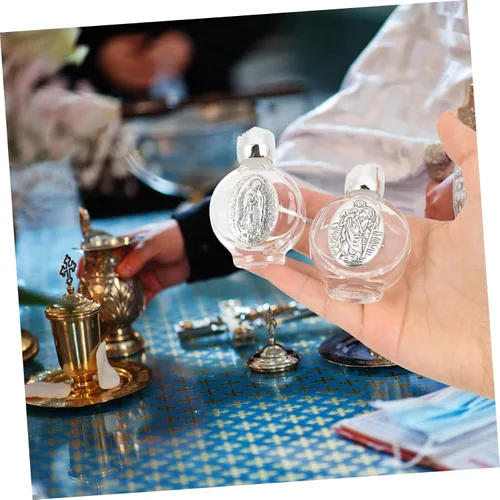 Miniatura 9 de ABOOFAN 6 unidades para aceite Jesús cristiano oro Pascua aceites tonos decoraciones contenedor agua esencial vidrio festival recargable bautismo
