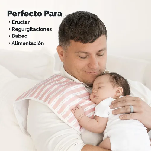 Miniatura 5 de Paños orgánicos para eructos para bebés niños y niñas, paquete de 5 paños de algodón súper absorbentes para bebés, trapos suaves y afelpados