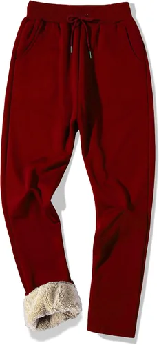 Miniatura 10 de MACHLAB Pantalones deportivos térmicos de forro polar para hombre, pantalones de chándal gruesos y cálidos para invierno