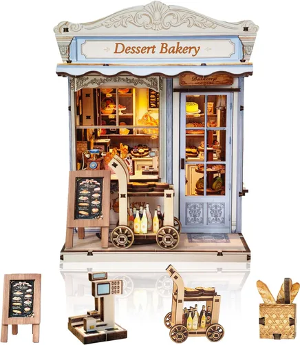 Kit de casa en miniatura de bricolaje, casa de muñecas para adultos, modelo de construcción artesanal de estilo japonés, decoración de habitación en