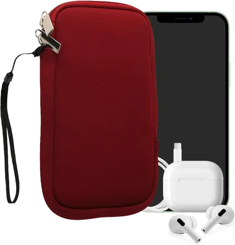 Miniatura 101 de kwmobile Funda universal para teléfono tamaño XS - 3,5/4 pulgadas - Funda de neopreno para teléfono inteligente con cremallera - Funda impermeable