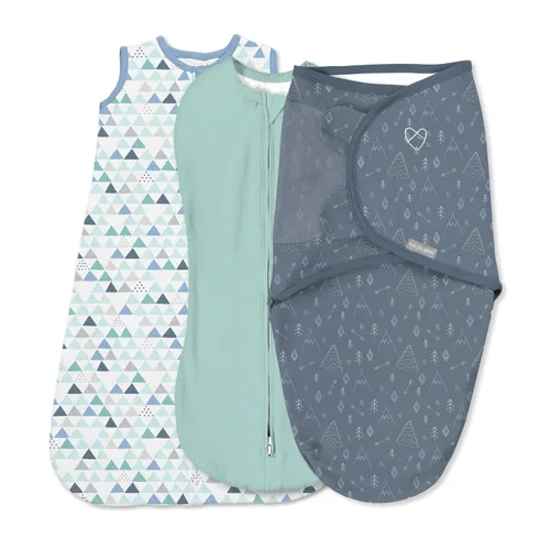 Miniatura 16 de SwaddleMe - Manta original orgánica, talla S/M, de 0 a 3 meses, paquete de 2 (cielos estrellados)