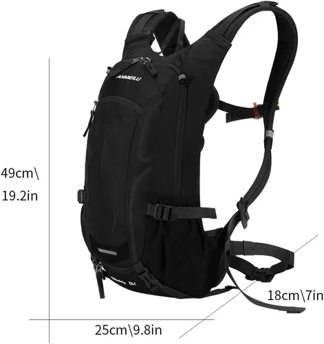 Miniatura 3 de Mochila de ciclismo al aire libre, 18L, color negro