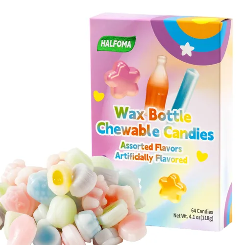 Miniatura 6 de Halfoma Botellas de cera de caramelo en caja 4.16 oz