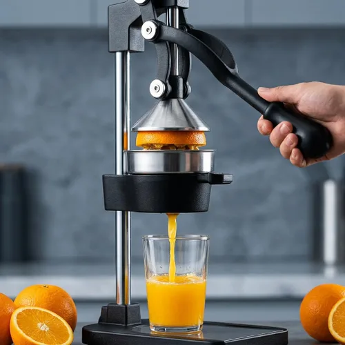 Miniatura 7 de Exprimidor de hierro fundido – Exprimidor manual de cítricos resistente, prensa profesional de naranja, exprimidor de limón de acero inoxidable
