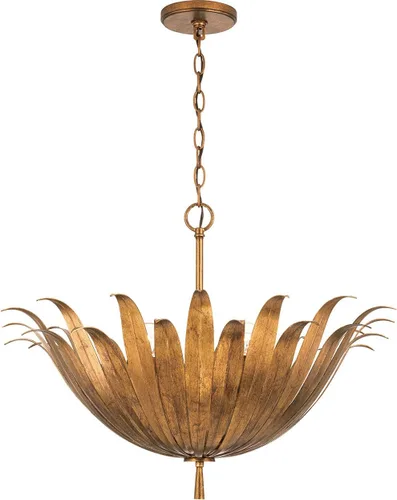 Miniatura 8 de Capital Lighting 349542AG Eden - Lámpara colgante de techo tradicional bohemio de inspiración botánica, 4 luces, 240 vatios en total, 22 pulgadas