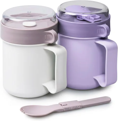 Miniatura 11 de MATICAN Taza de sopa para microondas con tapa, recipiente para sopa con tapa para fideos ramen, sopa, bebidas, apto para microondas, incluye