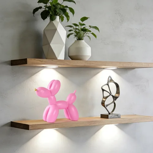 Miniatura 9 de Notakia Estatua creativa de globo rosa para perro, manualidades, decoración de sala de estar, decoración de escritorio, estatua de animal moderna