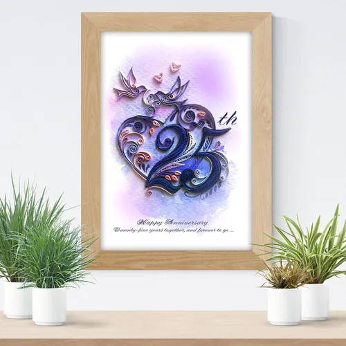 Miniatura 8 de Tarjeta de Felicitación de Aniversario de Amor Tarjeta 3D de Quilling Hecha a Mano para Amor Amigo Mamá Cumpleaños Aniversario Tarjeta Postal
