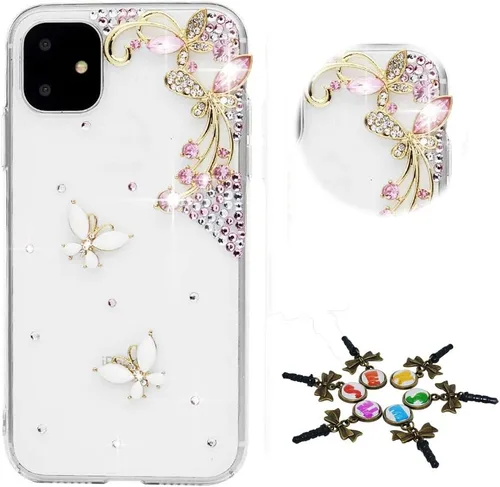 Miniatura 41 de Sparkle - Funda para teléfono compatible con Samsung Galaxy Z Flip 2 5G - Elegante - Funda 3D hecha a mano con diseño de diamantes de imitación
