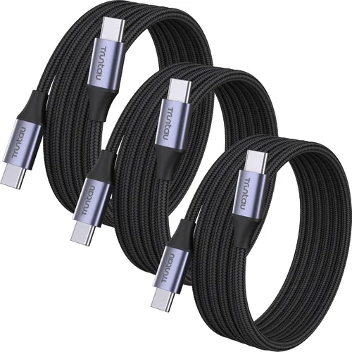 Miniatura 17 de Cable USB A a USB C de 6 pies, cable de carga rápida de 60 W compatible con iPhone 17/17 Pro Max/16/16e/16 Plus/15 Pro Max, Samsung Galaxy Blanco