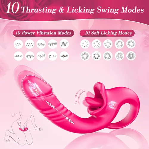 Miniatura 2 de Vibrador Consolador de Empuje Juguetes Sexuales para Mujeres, Consoladores Juguetes para Adultos Vibrador de Punto G y Estimulación Clitoral con 10