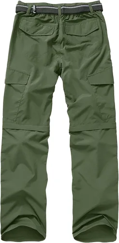 Miniatura 2 de Pantalones de senderismo para hombre, de secado rápido, ligeros, convertibles, con cremallera, para trabajo