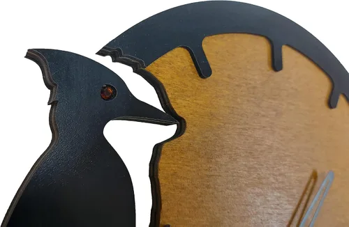 Miniatura 2 de Reloj de pared de pájaro carpintero, decoración moderna del hogar, reloj de pared de animales, reloj de pared de madera, relojes para decoración