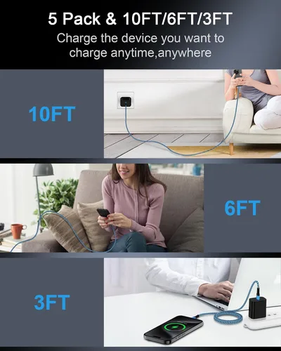 Miniatura 6 de Cable C a C para iPhone 17 Air/17Pro/16e/16 Pro/16 Pro Max/16 Plus/15 Pro Max/15Pro/Plus, Cable USB C a USBC Cable Cargador para Auto/Coche Samsung