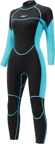 Miniatura 6 de Traje de neopreno de cuerpo completo para mujer de 0.118 pulgadas (0.118 in), con cremallera frontal, para buceo, esnórquel, surf, natación