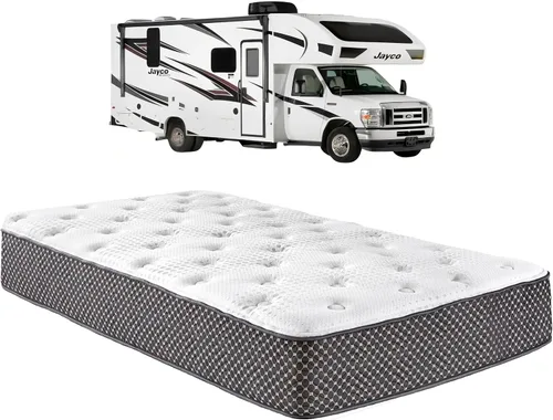 WanderRest - Colchón híbrido fresco de 12 pulgadas, tamaño individual de 38 x 75 pulgadas, espuma viscoelástica de gel de felpa mediana y cama de