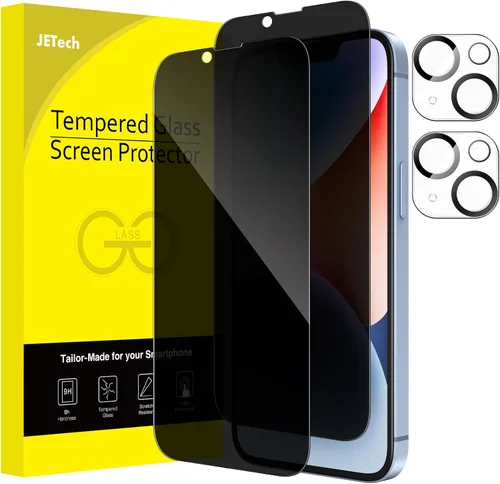 Miniatura 9 de JETech - Protector de pantalla de privacidad para iPhone 17 Pro de 6,3 pulgadas con protector de lente de cámara, película de vidrio templado