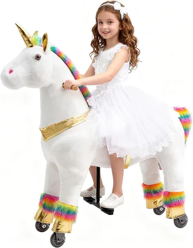 Paseo en unicornio en juguetes, Paseo en unicornio para niñas de 6 años a adultas, Paseo en unicornio en juguetes, Unicornio mecánico de peluche con