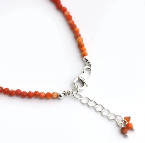 Miniatura 28 de Pulsera ajustable de plata esterlina 925 con cuentas completas para mujer, cuentas de piedras preciosas naturales, pulsera delicada, regalo