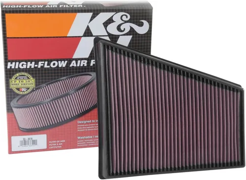K&N Filtro de aire del motor: aumenta la potencia y la aceleración, lavable, premium, filtro de aire de repuesto para automóvil: compatible con