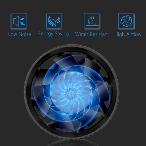 Miniatura 4 de Hon&Guan Ventilador Soplador En Línea de 3 Pulgadas con Controlador de Velocidad 120 CFM con 20W de Potencia Ultra-Baja y Bajo Ruido