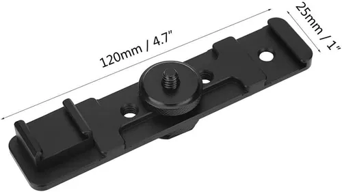 Miniatura 7 de Soporte de montaje de barra de extensión de zapata caliente para micrófono de luz de llenado