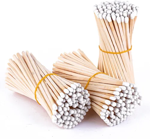 Miniatura 7 de 150 fósforos decorativos blancos de 3 pulgadas, fósforos largos de madera para decoración del hogar, regalos, accesorios y eventos, fósforos largos