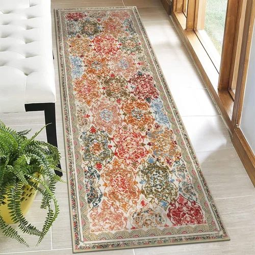 Miniatura 71 de Vaukki - Alfombra de pasillo, suave y peluda, alfombra antideslizante lavable, para lavandería, cocina, granja, baño, entrada y dormitorio
