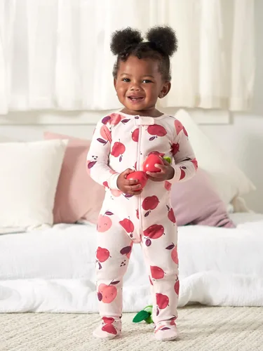Miniatura 5 de Gerber Pijama con pies para bebé niña, paquete de 4