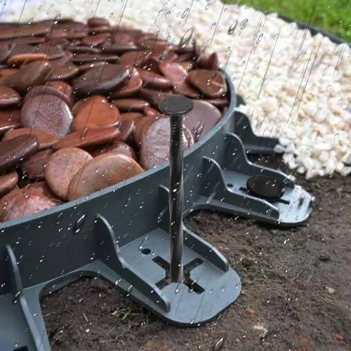 Miniatura 8 de Bakulyor Paquete de 50 estacas de metal para paisaje, picos de césped artificial de 6 pulgadas, clavos grandes de paisajismo de calibre 6, grapas
