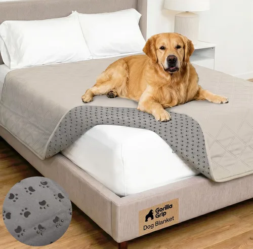 Miniatura 31 de GORILLA GRIP® Manta impermeable para perro, funda de sofá a prueba de fugas para perros, parte trasera de agarre de silicona, protege el sofá