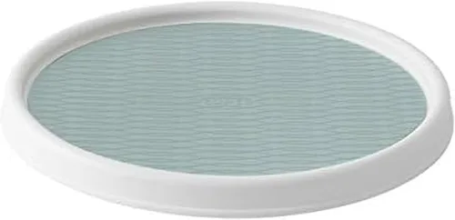 Miniatura 13 de Copco 5234754 Plato Giratorio Lazy Susan Antideslizante para Despensa, 12 Pulgadas, Blanco/Aguamarina