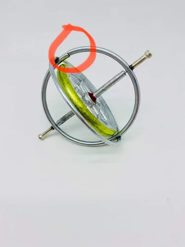 Miniatura 2 de Giroscopio clásico - Paquete doble 2 giroscopios giratorios de metal para aprendizaje STEM y juego de física - Fabricado en Estados Unidos - A