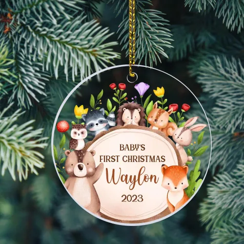 Miniatura 9 de Adornos personalizados de primera Navidad para bebés 2023, adorno del desierto de cactus, adorno de la primera Navidad del bebé, adornos Bebé 16