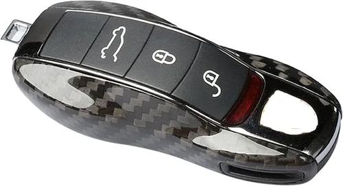 Miniatura 4 de Funda para llavero de fibra de carbono genuina para Porsche 718 911 Carrera 918 Spyder Boxster 981 Cayenne 92A Cayman 981 para Macan para Panamera