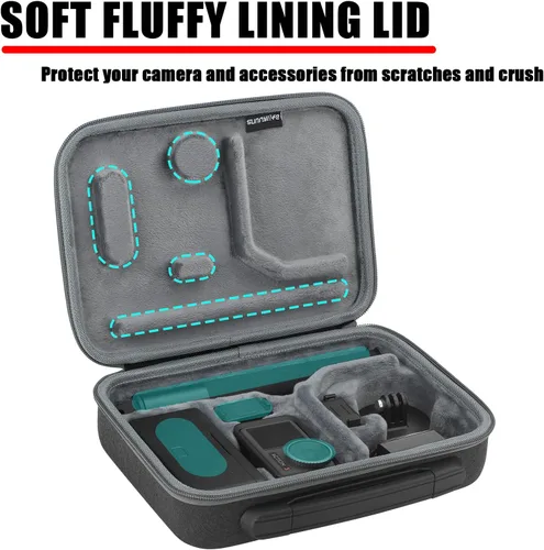 Miniatura 3 de Osmo Action 3 Funda para DJI Action 3 Accesorios de cubierta de cámara Bolsa de viaje compacta Estuche de transporte duro Estuche de transporte
