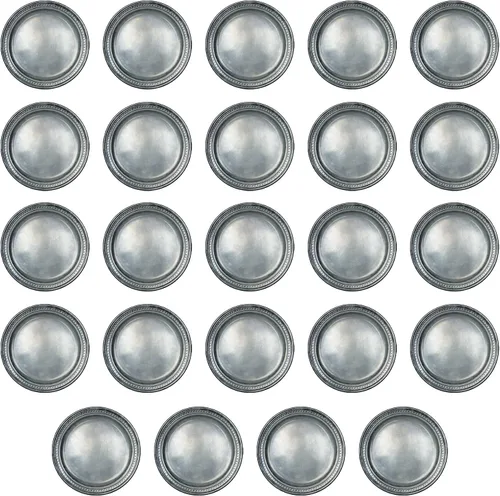 Beistle Platos de papel de peltre, paquete de 24 platos desechables de inspiración medieval, para fiestas temáticas de castillo, banquetes de