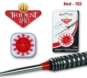 Miniatura 2 de RED DRAGON Trident 180 - Conos de punta de dardos - Plata, Rojo, Blanco o Negro