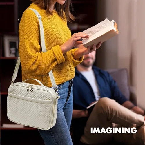 Miniatura 8 de Elegante funda para la Biblia de IMAGINING para mujer, funda para Biblia con asas y bolsas, gran regalo y protector de libros