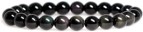 Miniatura 15 de Justinstones Pulsera elástica de cuentas redondas de 0.315 in con gemas semipreciosas, unisex, 7 pulgadas