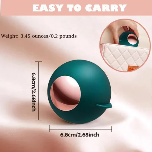 Miniatura 5 de CALMTEE Bola de rodillo de pelusa de gel reutilizable, rodillo de pelusa lavable pegajoso, portátil, para perros pequeños, gatos, mascotas, Verde