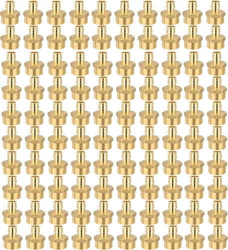Miniatura 14 de Paquete de 5 accesorios PEX-A, adaptador NPT hembra de expansión de latón de 1 x 1 pulgada, adaptador roscado hembra PEX ASTM F1960 para tubos Pex