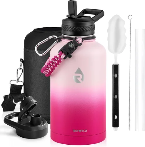 Miniatura 113 de RAYMYLO Botella de agua aislada de 24 onzas, de acero inoxidable con triple pared al vacío (fría durante 48 horas, caliente durante 24 horas), a