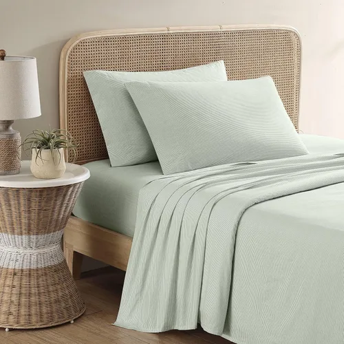 Miniatura 64 de Tommy Bahama - Juego de sábanas tamaño King, ropa de cama de percal 100% algodón con una sensación crujiente y fresca, sábanas con sábana bajera