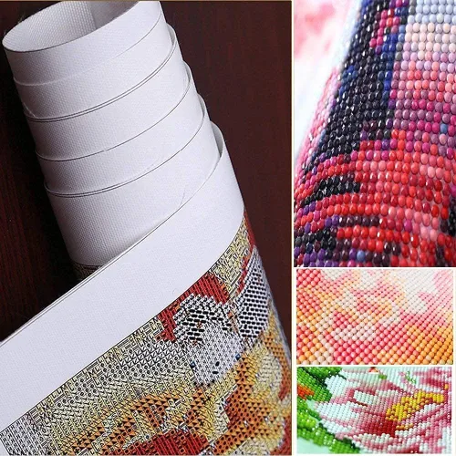 Miniatura 4 de YIMORE Kits de Pintura de Arte de Diamantes 5D DIY Artes Florales, Taladro Redondo Completo Cristales de Strass Bordado para Decoración de Pared