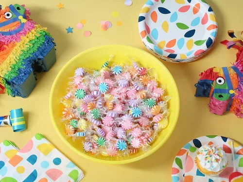 Miniatura 5 de Surtido de estrellas de frutas – 3 libras – Dulces de frutas molinete – Caramelo duro con sabor a fruta – Envueltos individualmente – Oficina