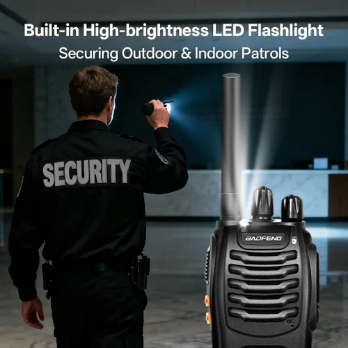 Miniatura 6 de BAOFENG Radio BF-88A Walkie Talkies Long Range for Adults with 20PCS Batteries, Earpieces with Mic, Flashlight, VOX, Portable FRS Two Way Radios for