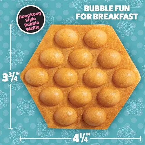 Miniatura 3 de Mini waflera de burbujas, diversión para el desayuno con diseño de huevo de Hong Kong, plancha individual de 4 pulgadas, panadero eléctrico