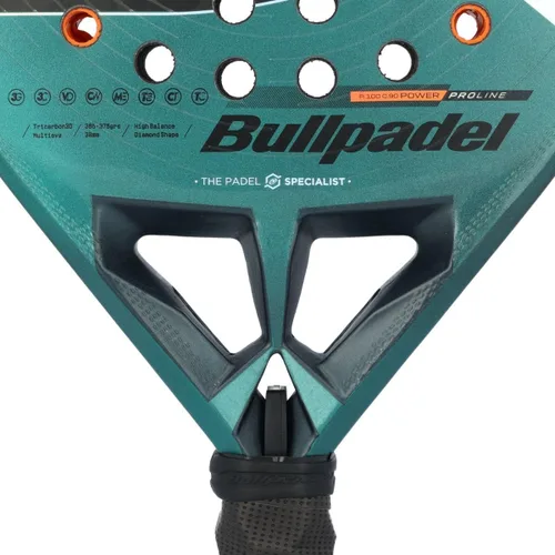 Miniatura 5 de BULLPADEL Pala de pádel HACK 04 Paquito Navarro Pala Padel Profesional en Forma Diamante TriCarbon 3D & MultiEva Core Aerodinámica Canal Total